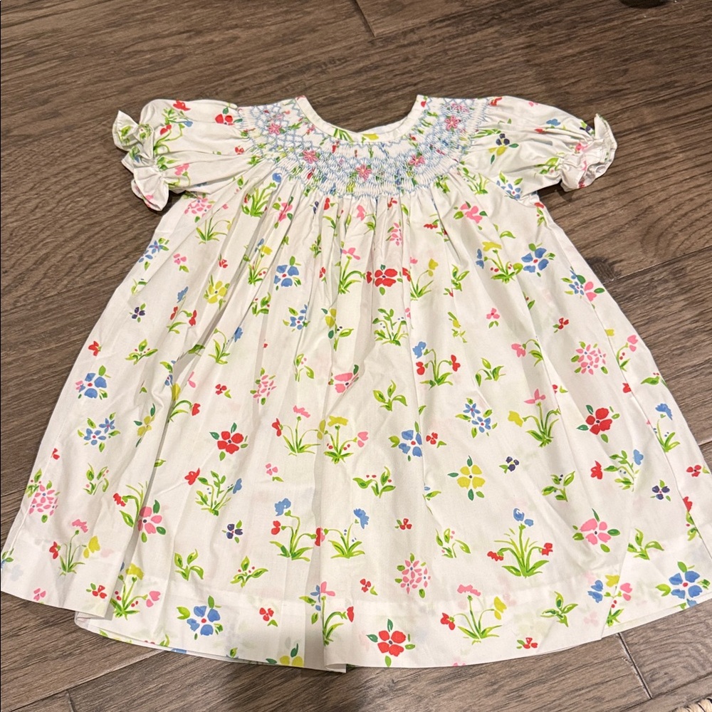 Little English 2T Floral Smocked EUC dress